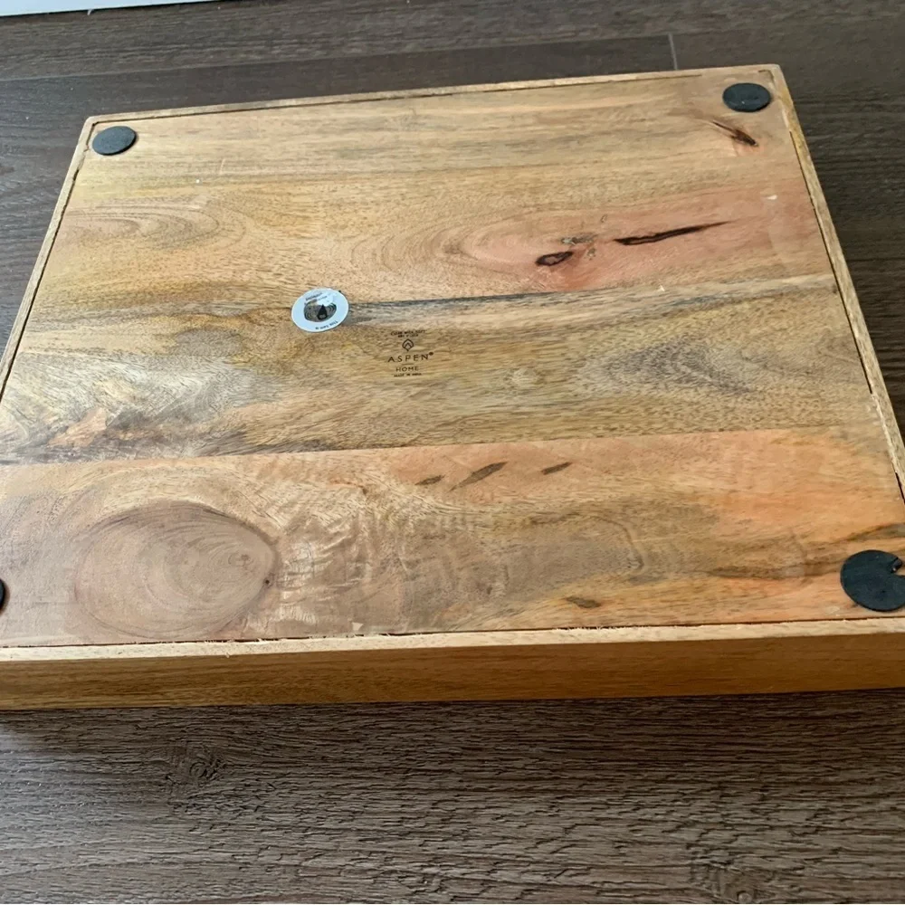 Wooden Tray with Deer Design